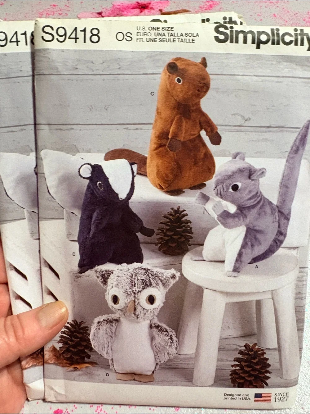 BN UNCUT SIMPLICITY 9418 OS SEWING PATTERNS PLUSHIES